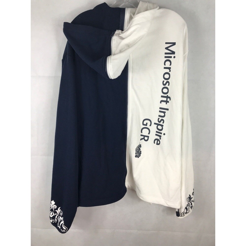 Microsoft Inspire GCR Full Zip Hoodie Sz XL Navy White Convertible - Picture 6 of 12